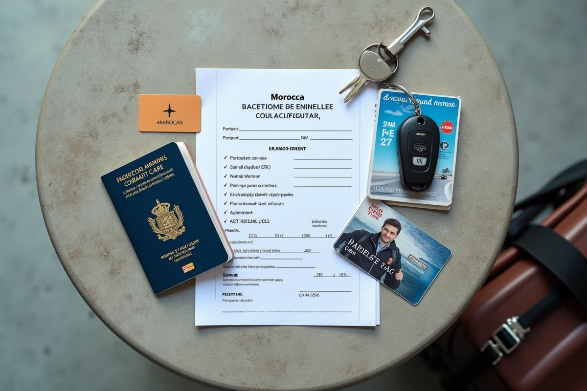 Documents nécessaires pour louer une voiture à l'aéroport Mohammed V : contrat, passeport, permis international et carte bancaire